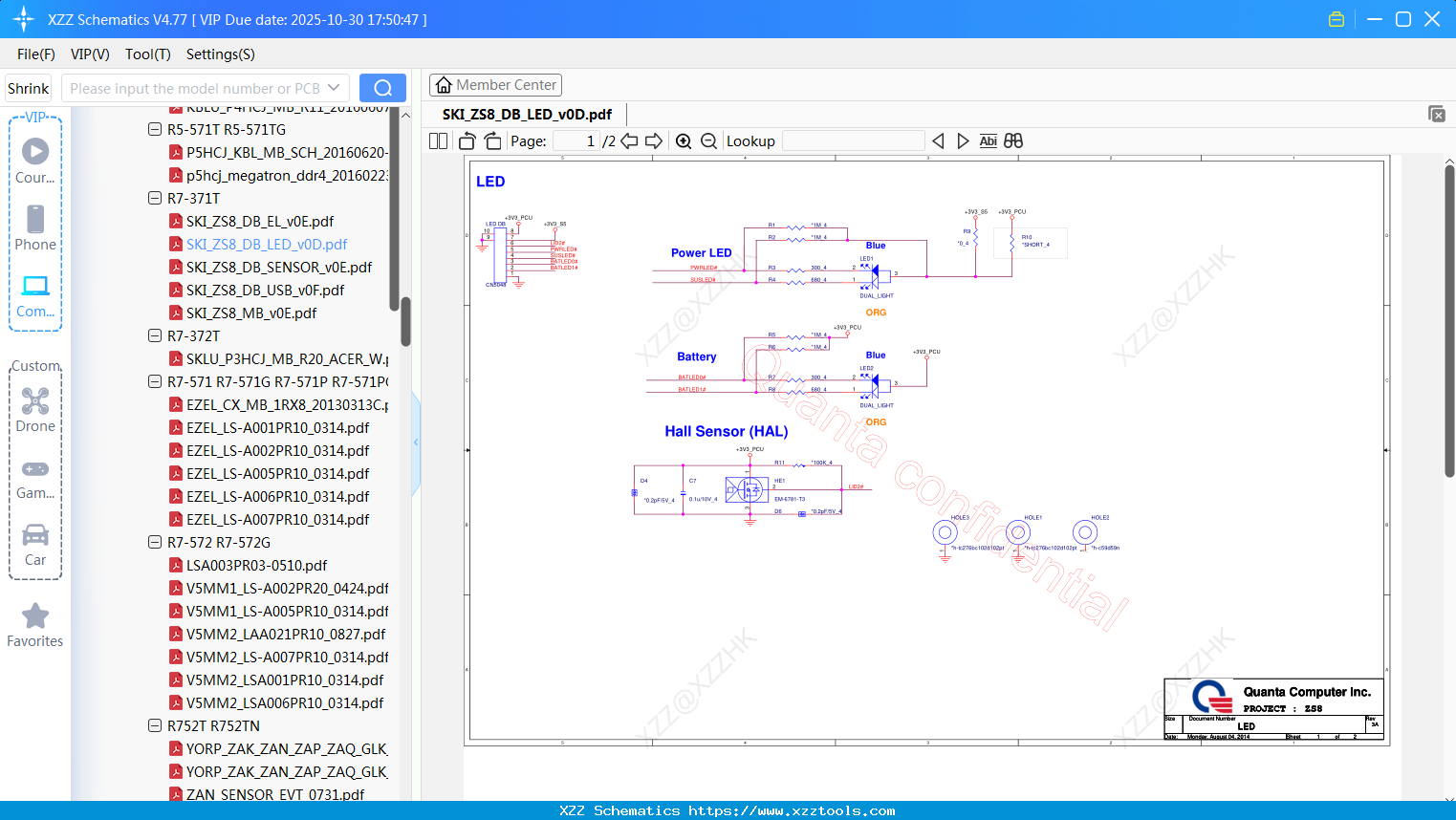 Laptop ACER SKI_ZS8_DB_LED_v0D